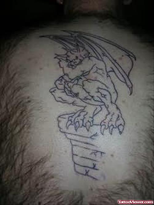 Gargoyle Devil Tattoo On Head