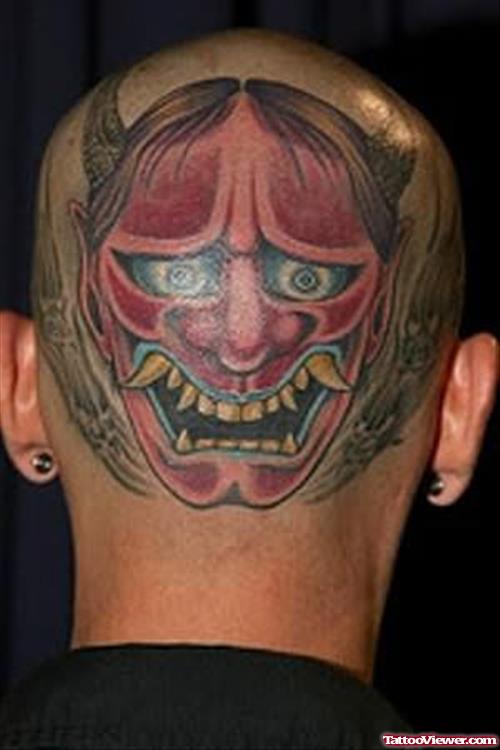 Scary Face Tattoo Head