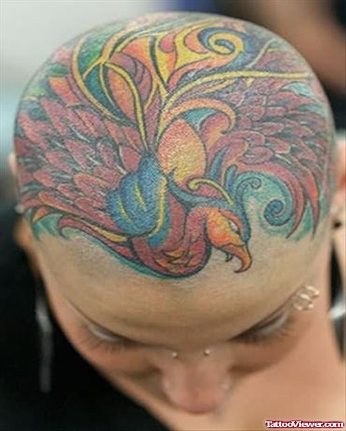 Eagle Tattoo On Head