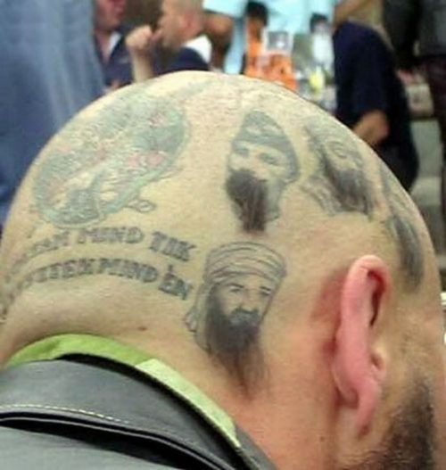 Terrorist Portraits Head Tattoos For Men