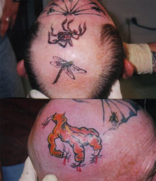 Man With Head Tattoos