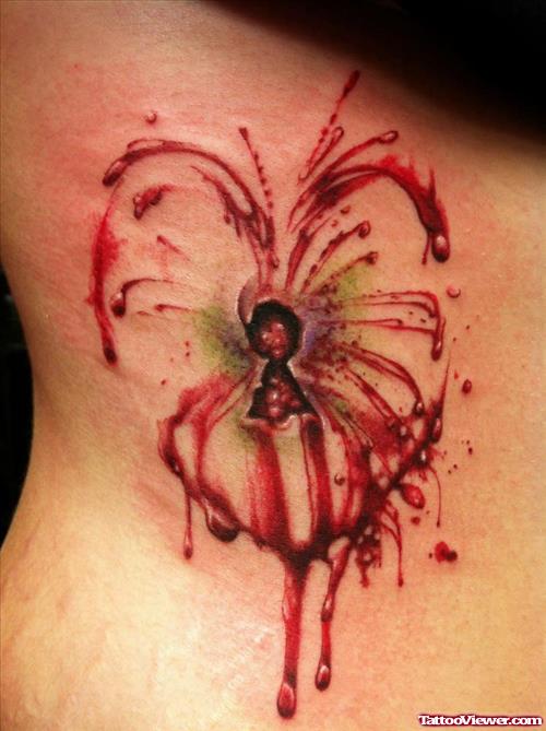 Lock Heart Tattoo On Side