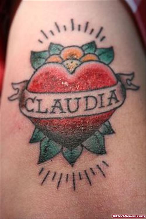 Claudia Banner and Heart Tattoo