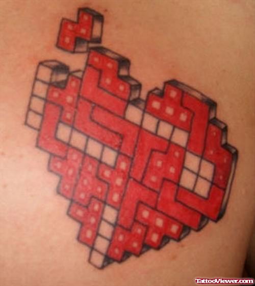 Awesome Animated Red Heart Tattoo