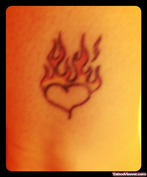 Flaming Heart Tattoo