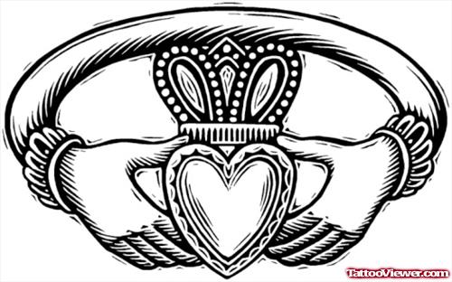 Claddagh Heart Tattoo Design