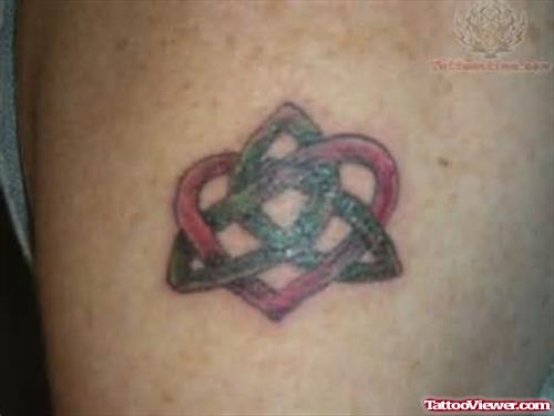 Celtic Knot And Heart Tattoo
