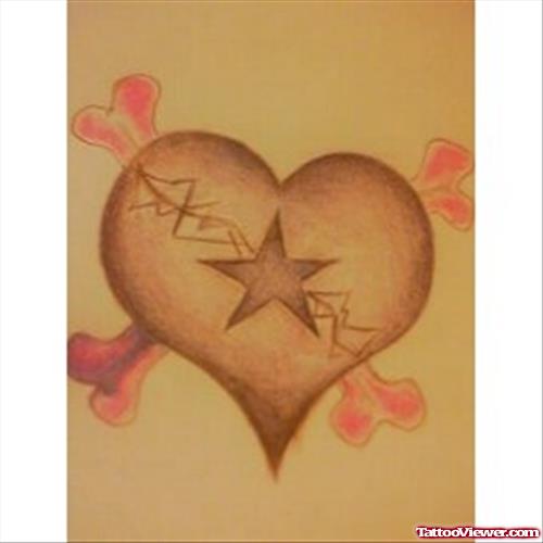 stars And Heart Tattoo