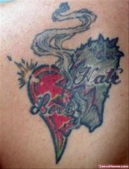 Amazing Broken Heart Tattoo