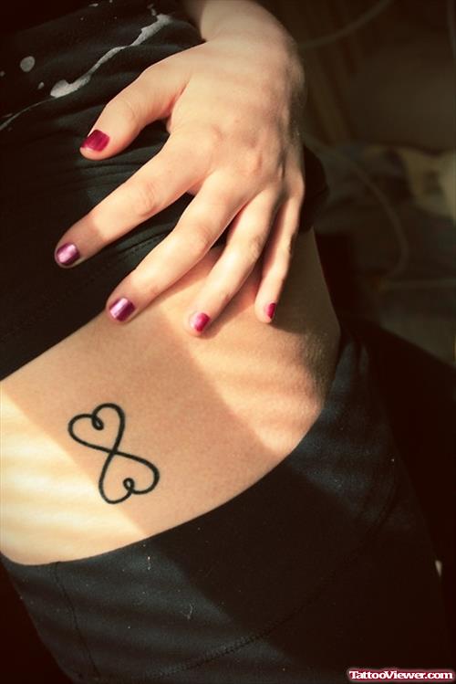Infinity Hearts Tattoos On Side