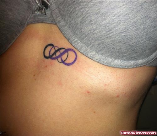 Infinity Symbol Heart Tattoo On Hip