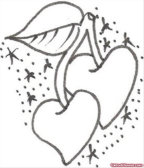 Cherry Heart Tattoos Designs