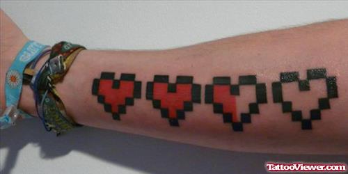 Animated Heart Tattoos On Arm