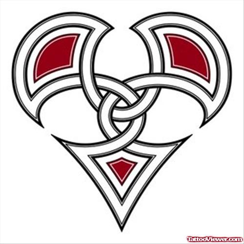 Awesome Celtic Heart Tattoo Design