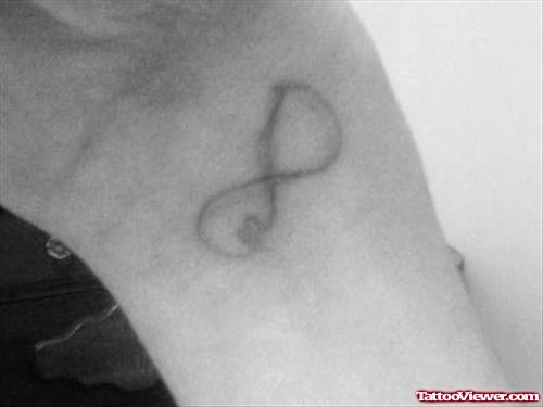 Infinity Symbol Heart Tattoo On Wrist