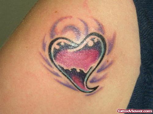 Cute Red Heart Tattoos For Girls