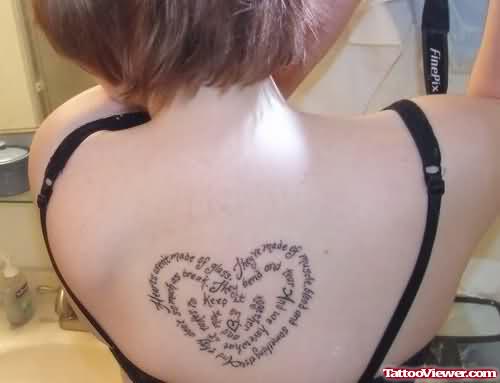 Heart Tattoo On Back For Girls