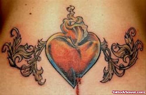 Lower Back Heart Tattoo