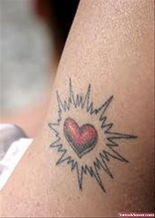 Sparkling Heart Tattoo
