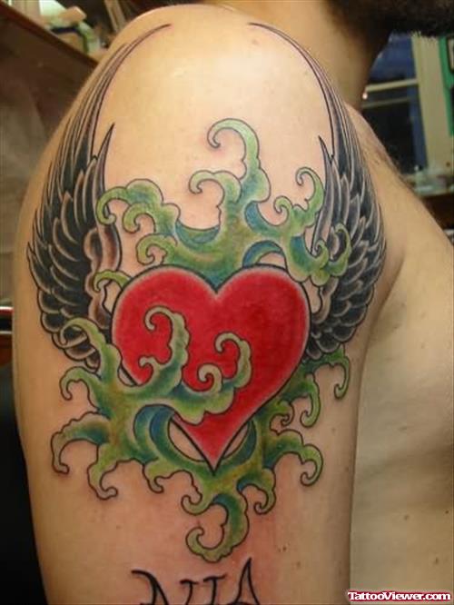 Heart Tattoo with Wings
