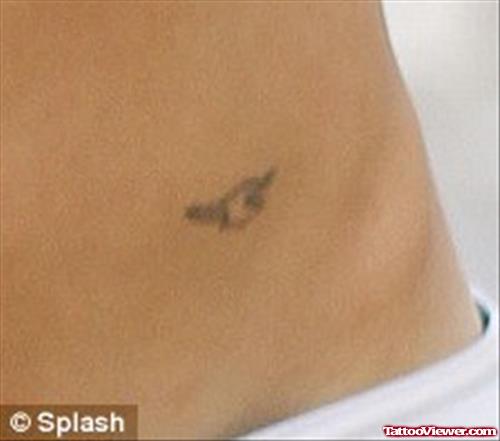 Attractive Hebrew Tattoo On Left Hip