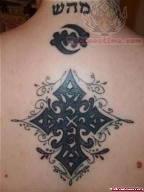 Stylish Back Tattoo Design