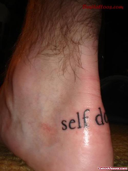 Self Done Heel Tattoo