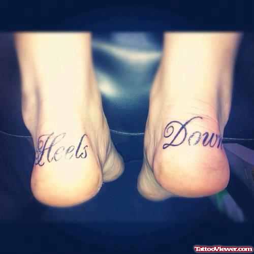 Heels Down Heel Tattoo
