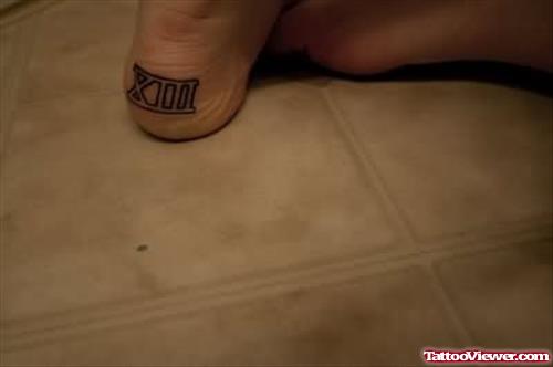 Mathematical Roman Number Back Heel Tattoo