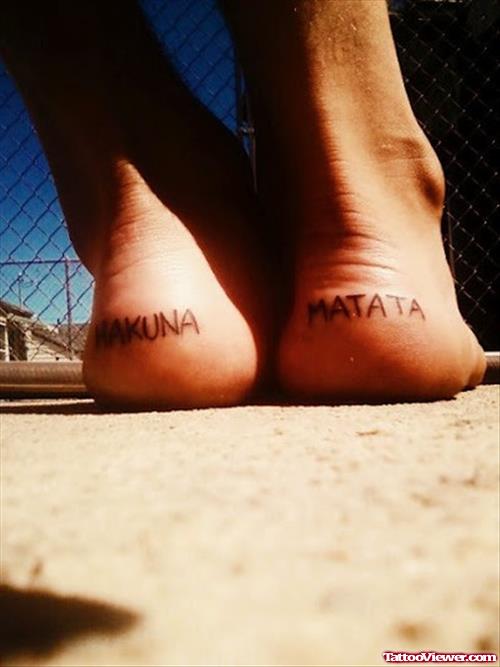 Hakuna Matata Back Heel Tattoo