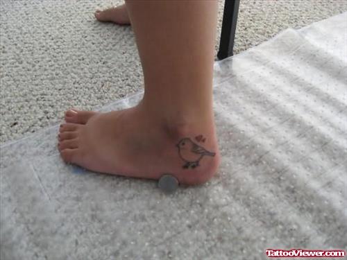 Bird Tattoo On Heel