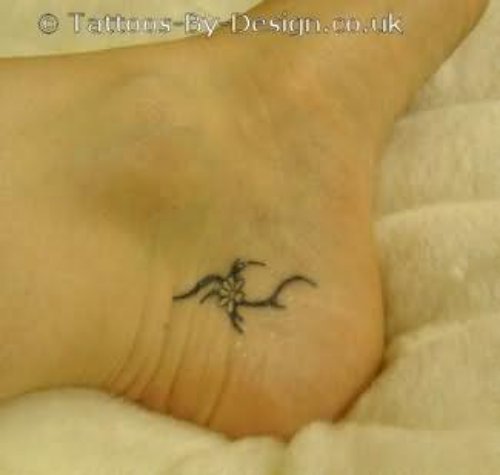 Flowers Tattoos On Ankle