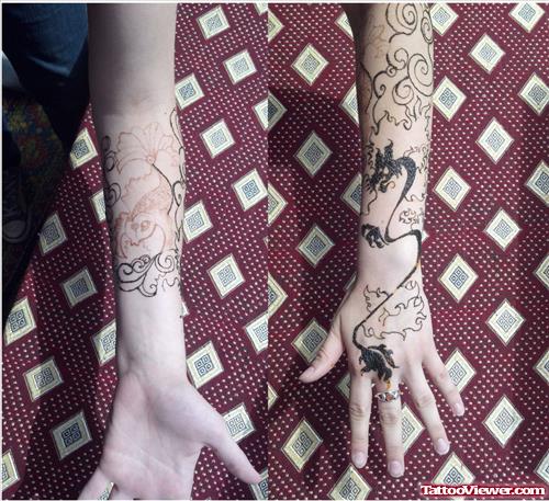 Amazing Henna Tattoos On Both Sleeves
