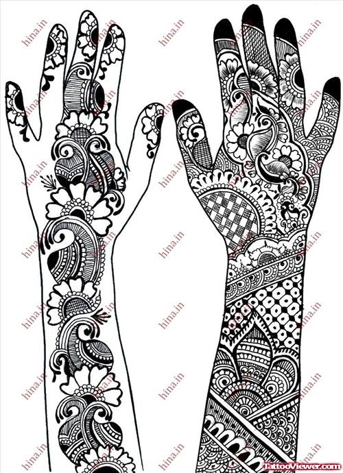 Henna Tattoos Designs On Arms For Girls