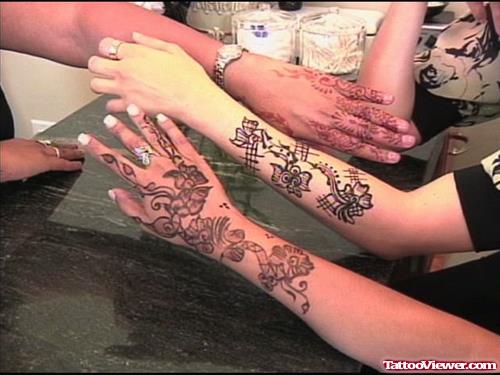 Henna Tattoos On Sleeve