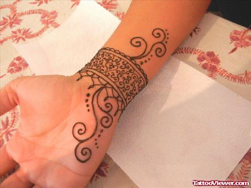 Henna Tattoo On Right Forearm