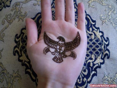 Henna Tattoo On Left Palm