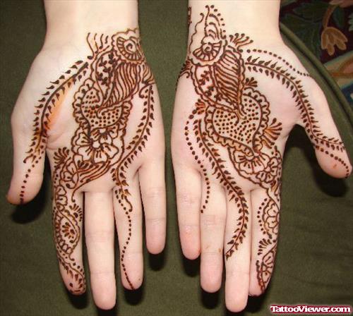 Henna Tattoo in Hands