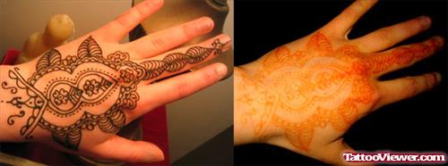 Cool Henna Tattoos On Both Hands