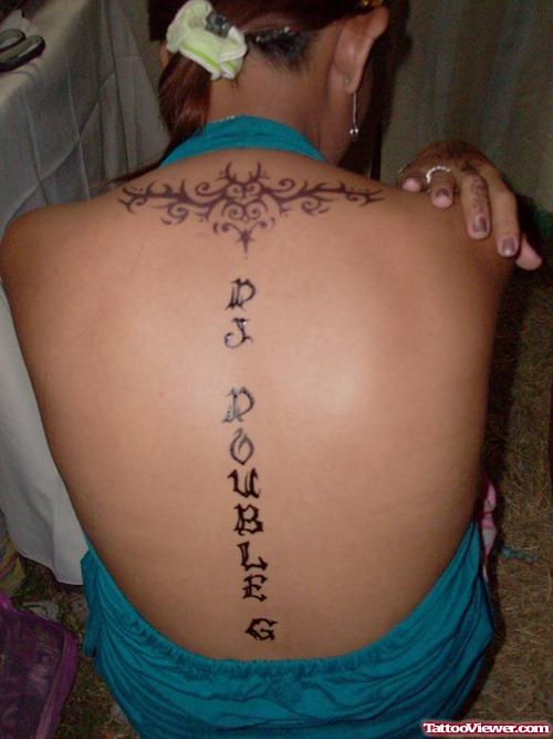 Henna Tattoo On Girl Back