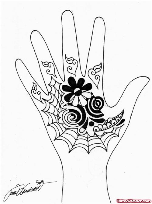 Henna Tattoo Design For Hand