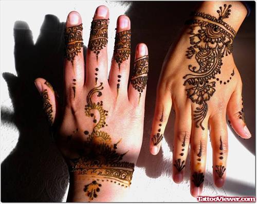 Henna Tattoo Design For Back Hands
