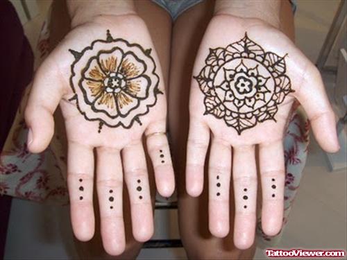 Henna Flowers Mehndi Tattoo