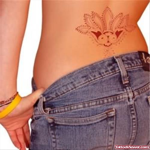 Henna Tattoo Design On Lower Back