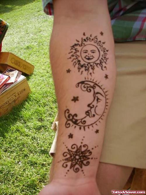 Awesome Henna Tattoo On Arm