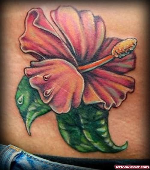 Hibiscus Cover Up Flower Tattoo