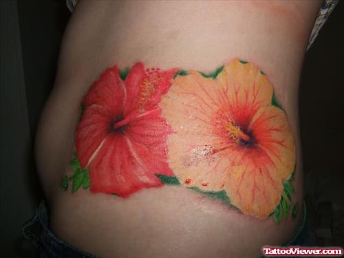 Cute Hibiscus Flower Tattoo
