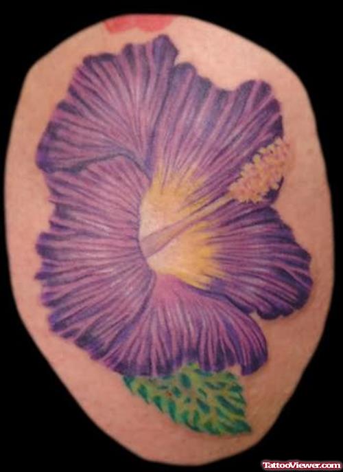 Purple Hibiscus Tattoo Image