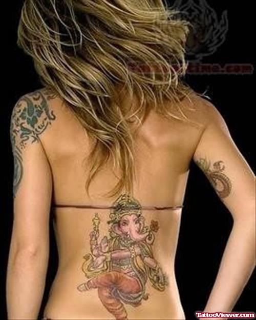 Religious Back Tattoo Design
