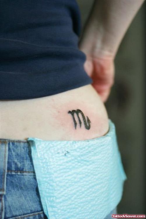 M Tattoo On Hip